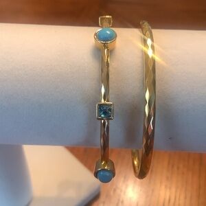 NWOT Bundle of 2 Gold Tone Bangle Bracelets by R. J. Graziano